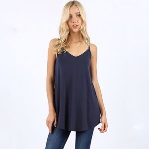 3-Pack Navy Reversible Flowy Tank